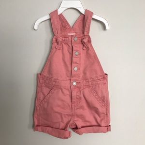 GAP pink denim overalls 18-24 mo